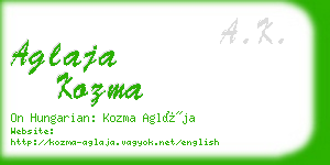 aglaja kozma business card